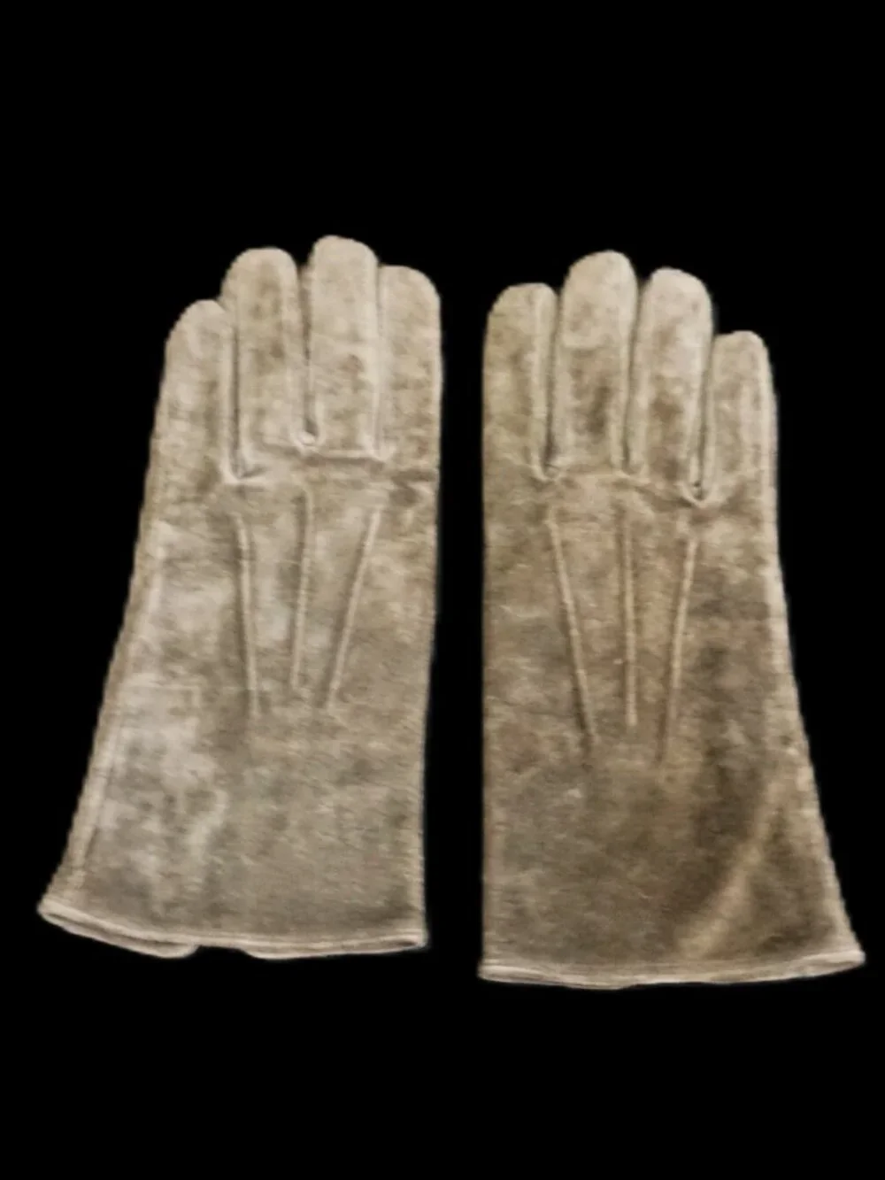 Vintage Isotoner Brown Suede Gloves Women’s Medium Genuine Leather - Picture 4 of 6